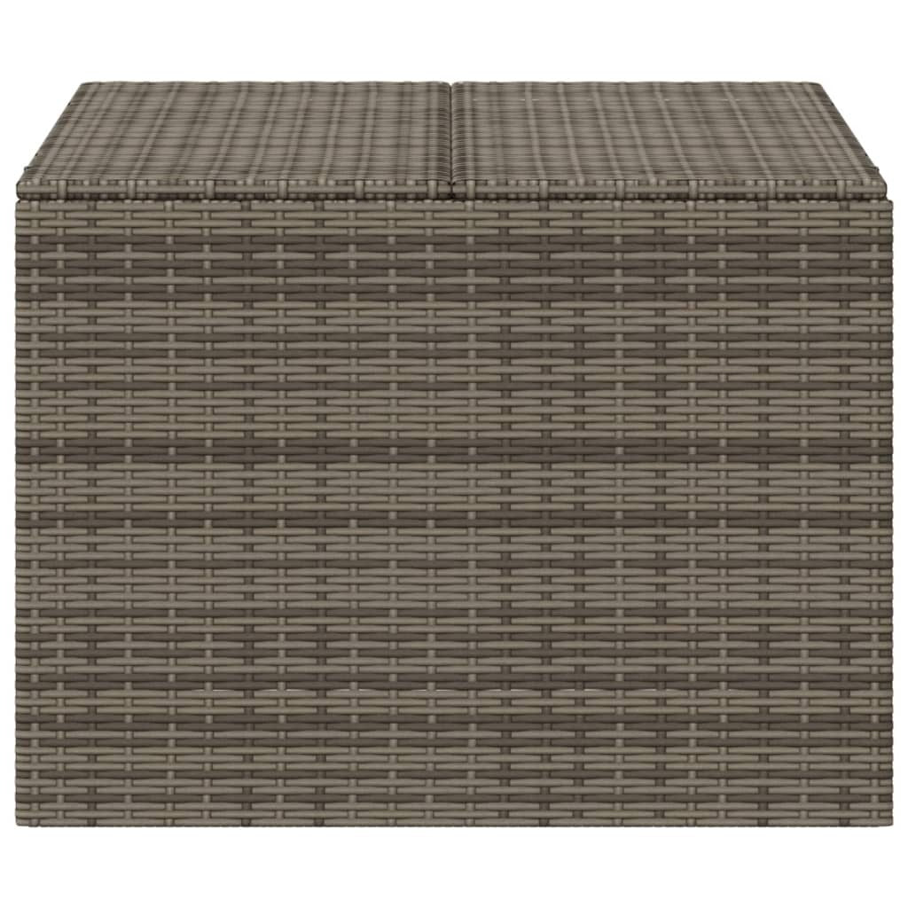 Garden Storage Box Gray 76.9 Gal Poly Rattan