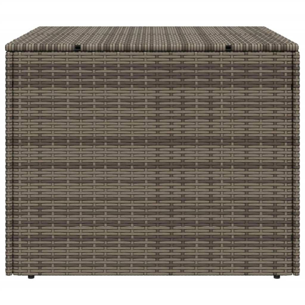Garden Storage Box Gray 76.9 Gal Poly Rattan