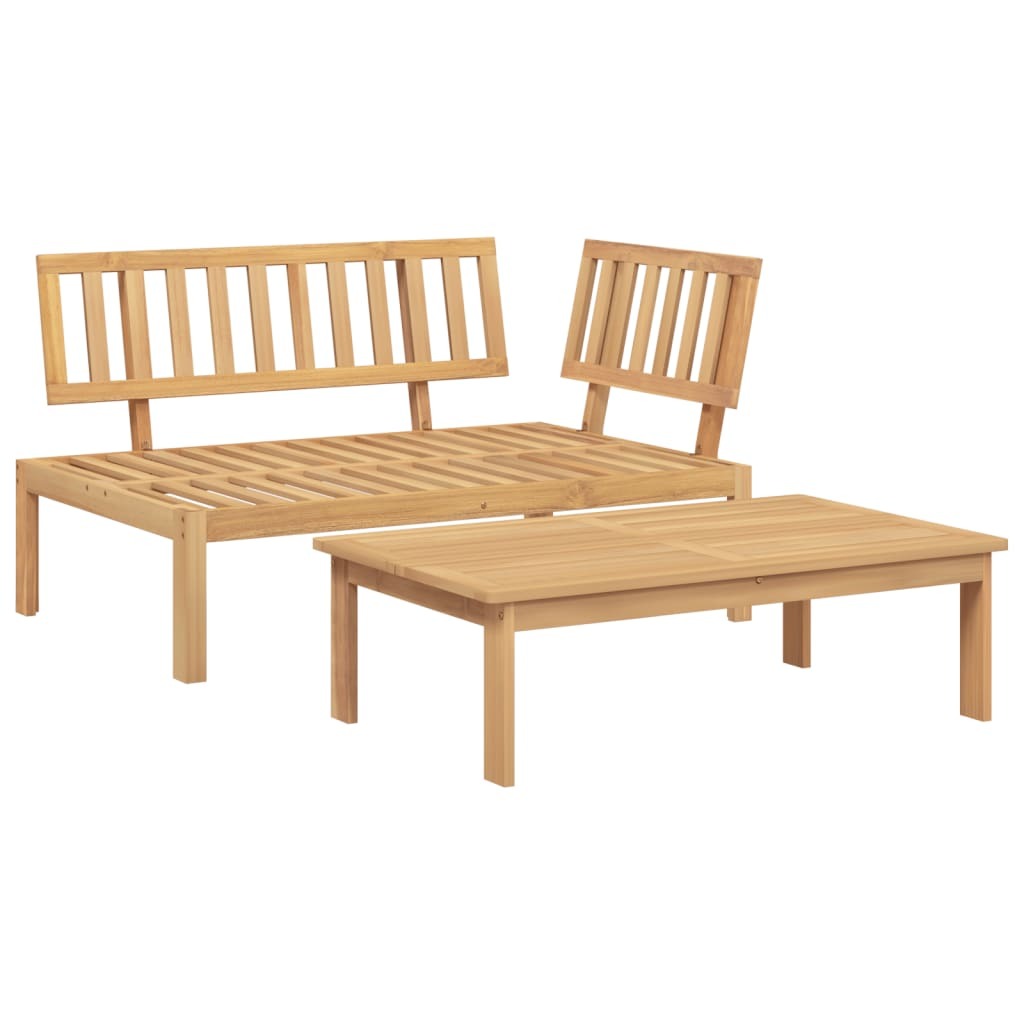 Patio Pallet Sofa Set 2 pcs Solid Wood Acacia