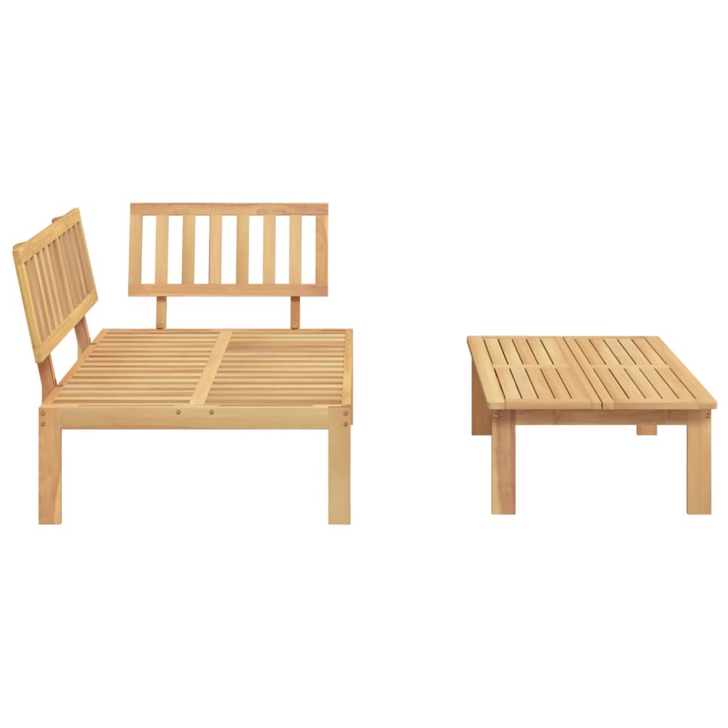 Patio Pallet Sofa Set 2 pcs Solid Wood Acacia