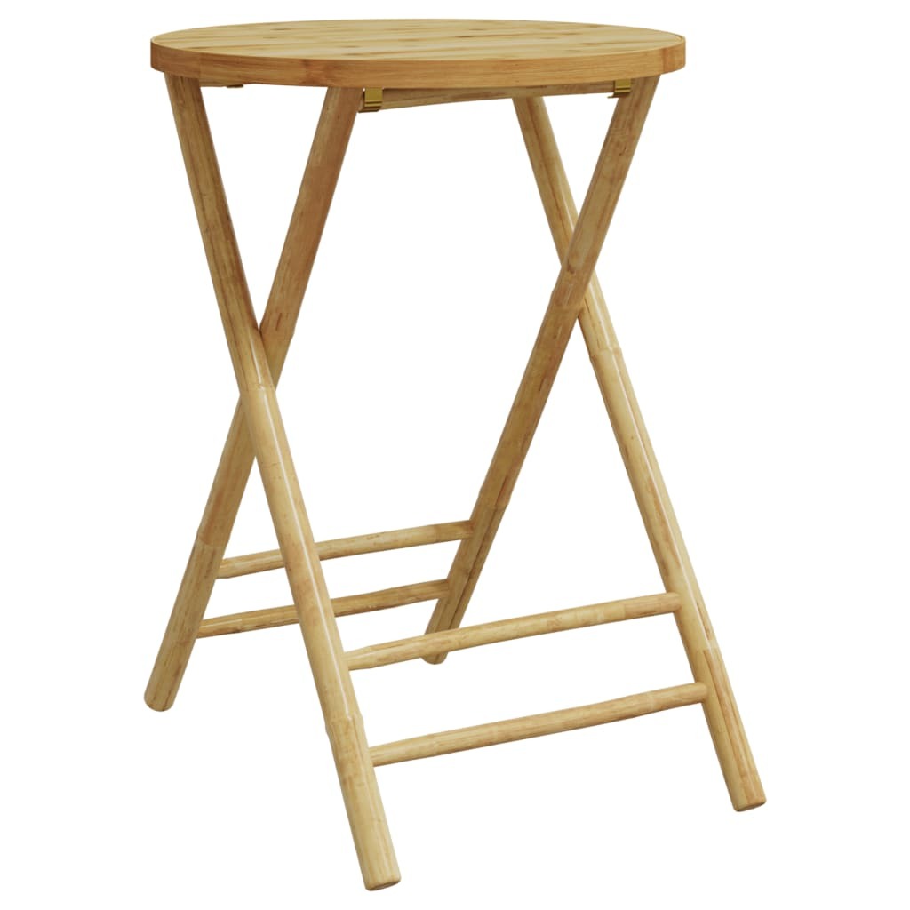 Folding Patio Table 21.7"x29.5" Bamboo