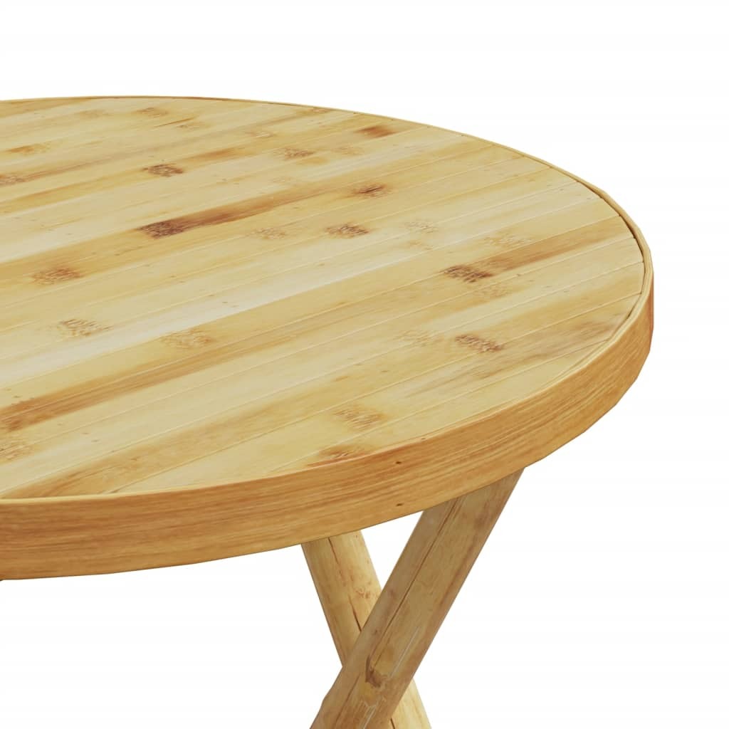 Folding Patio Table 21.7"x29.5" Bamboo