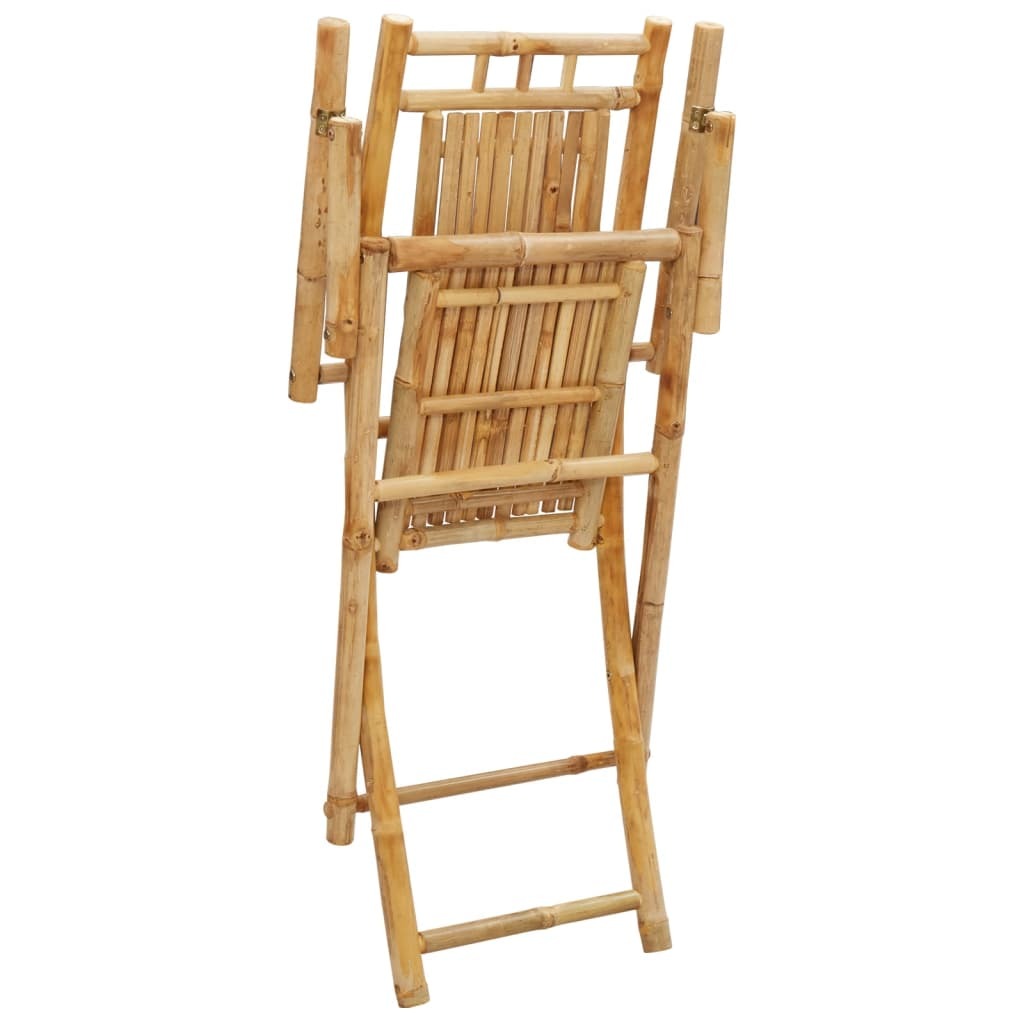 Folding Patio Chairs 2 pcs 20.9"x26"x39" Bamboo