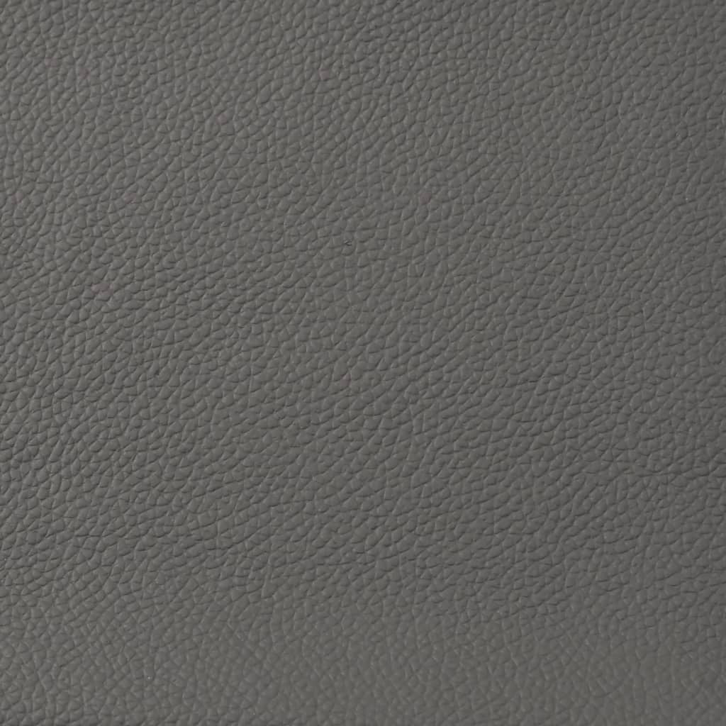 Massage Recliner Chair Gray Real Leather
