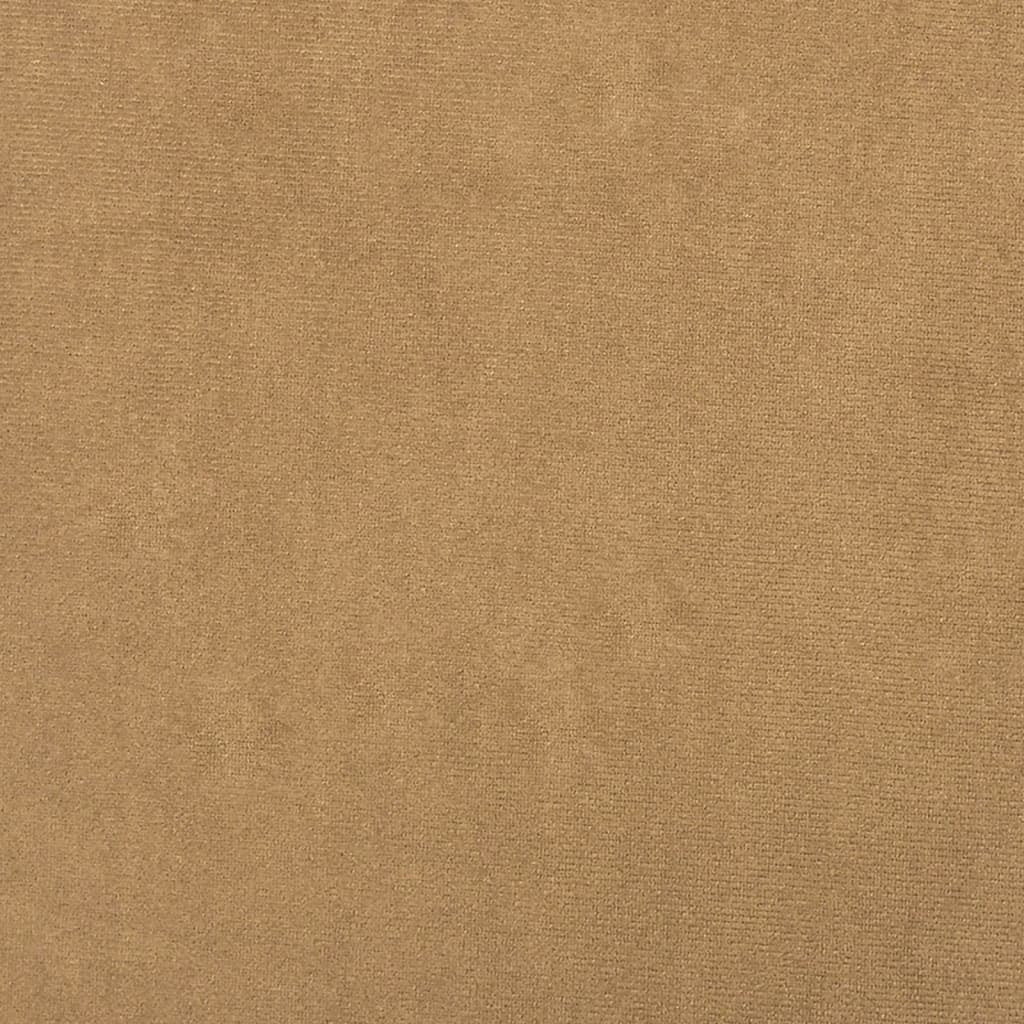 Sofa 3-Seater Brown Faux Suede Leather