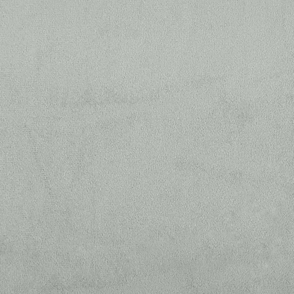 Bed Frame "Dover" Light Gray 76"x79.9" Velvet
