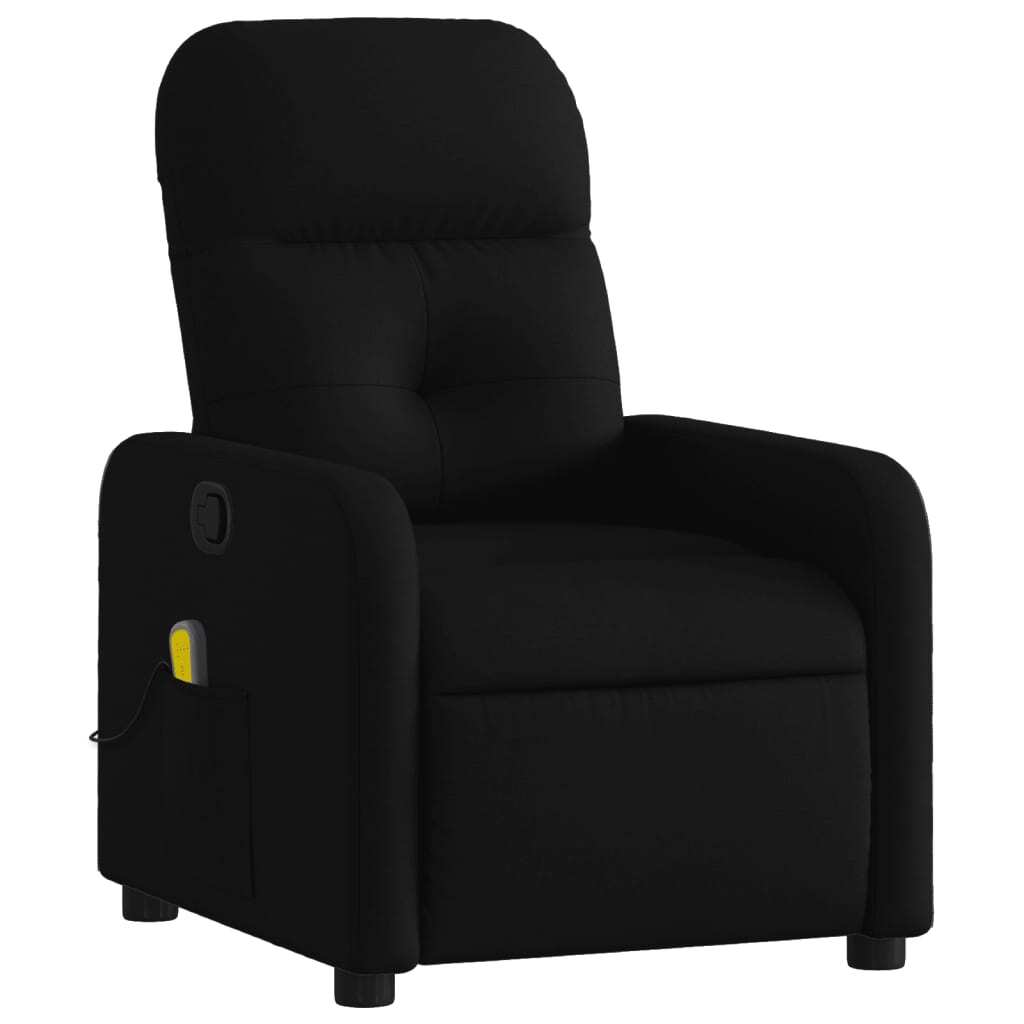 Massage Recliner Chair Black Fabric