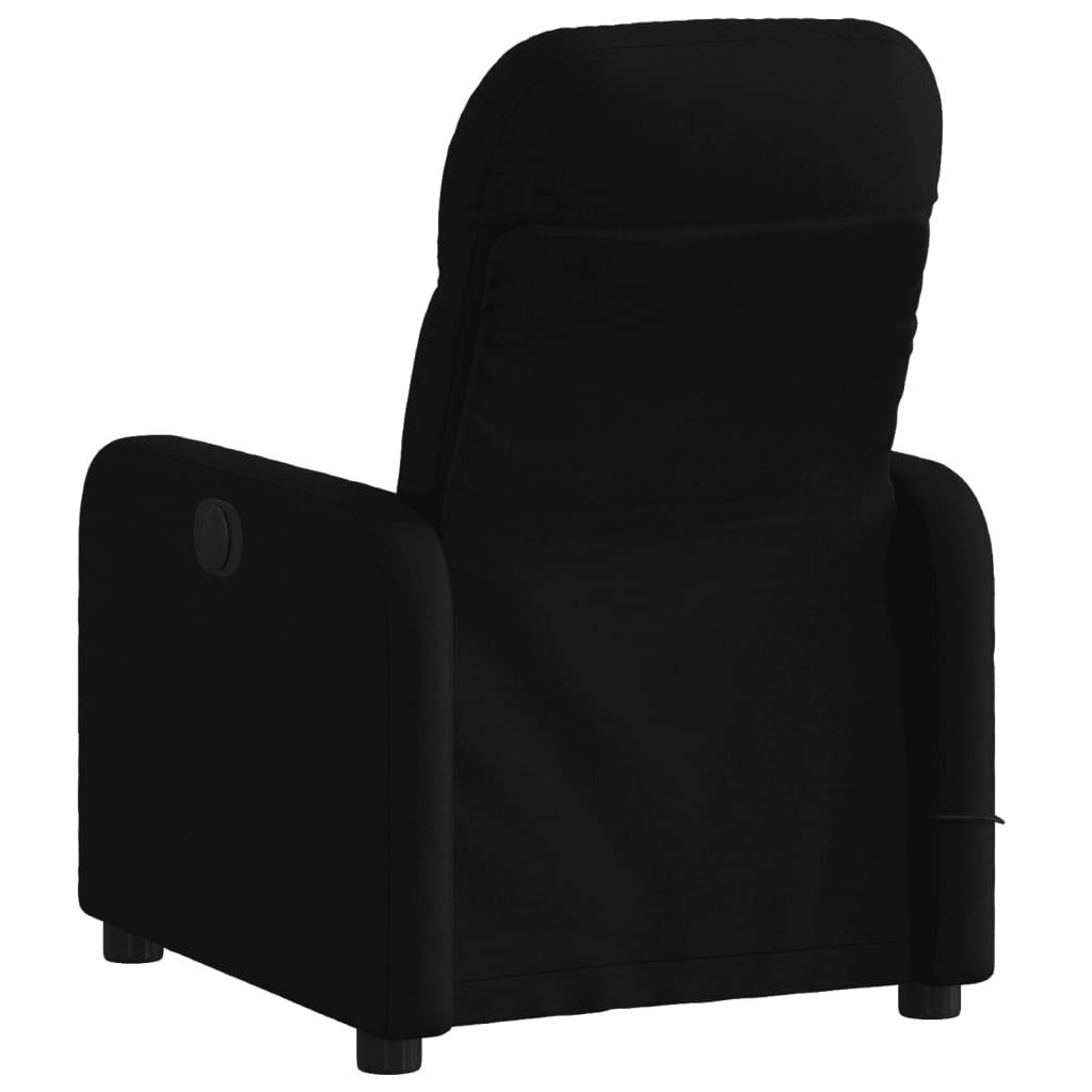 Massage Recliner Chair Black Fabric