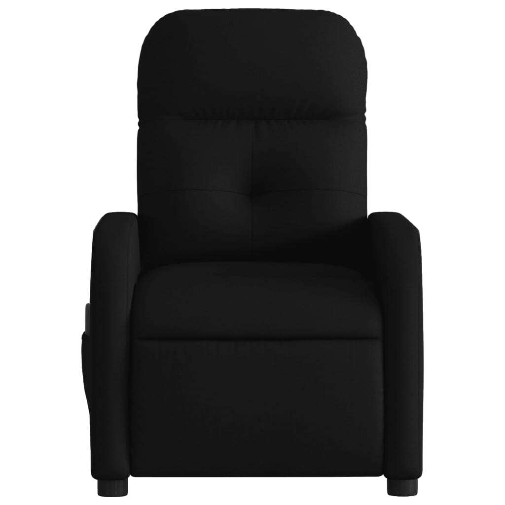 Massage Recliner Chair Black Fabric