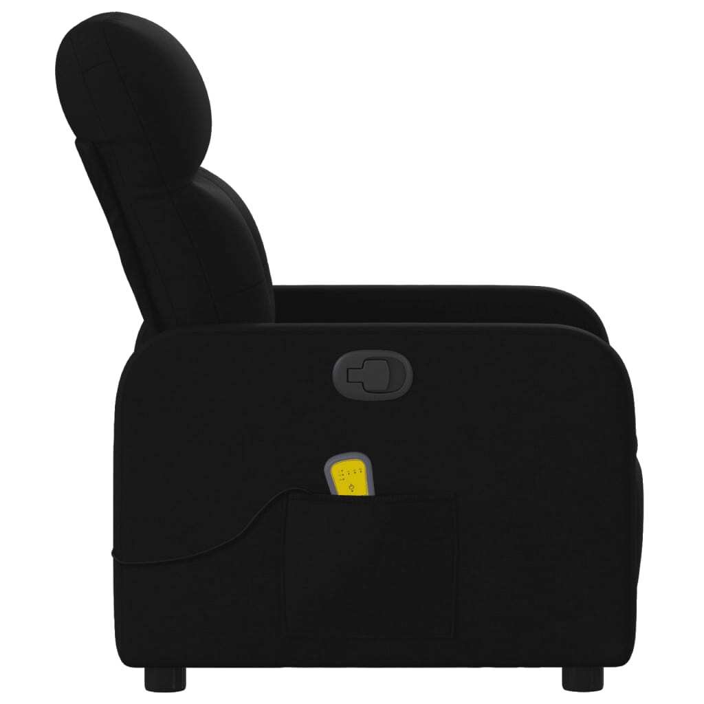Massage Recliner Chair Black Fabric