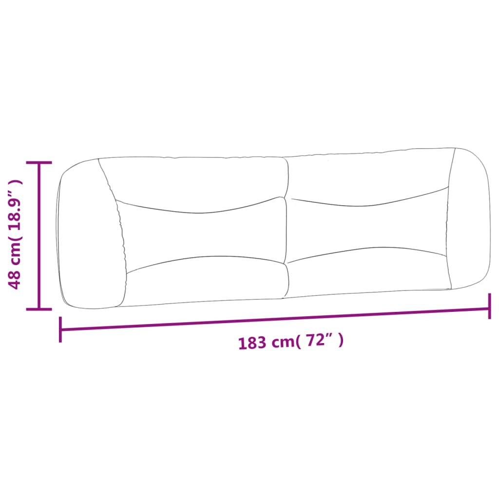 Headboard Cushion "Hvar" Black 72" Faux Leather
