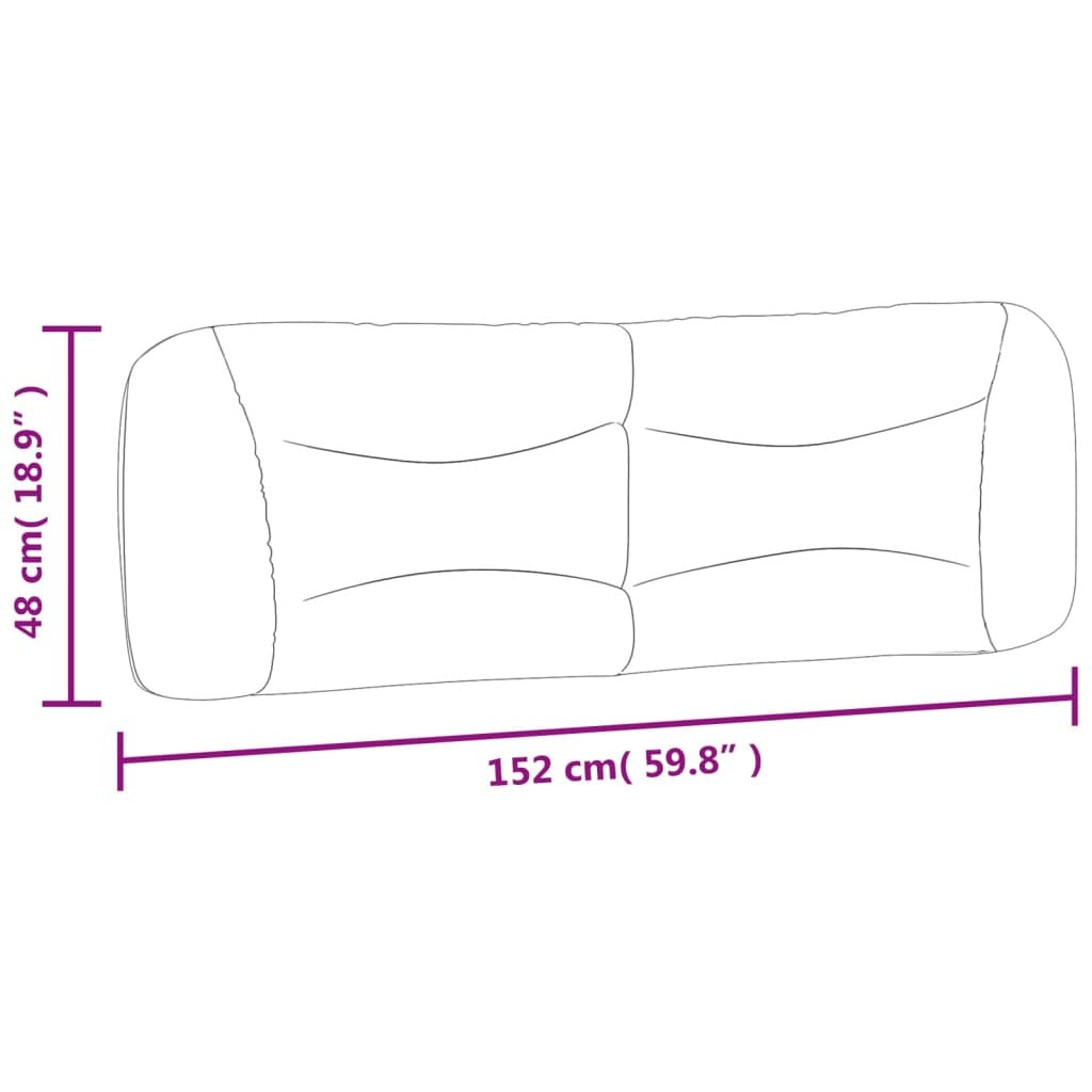 Headboard Cushion "Hvar" Dark Gray 59.8" Fabric