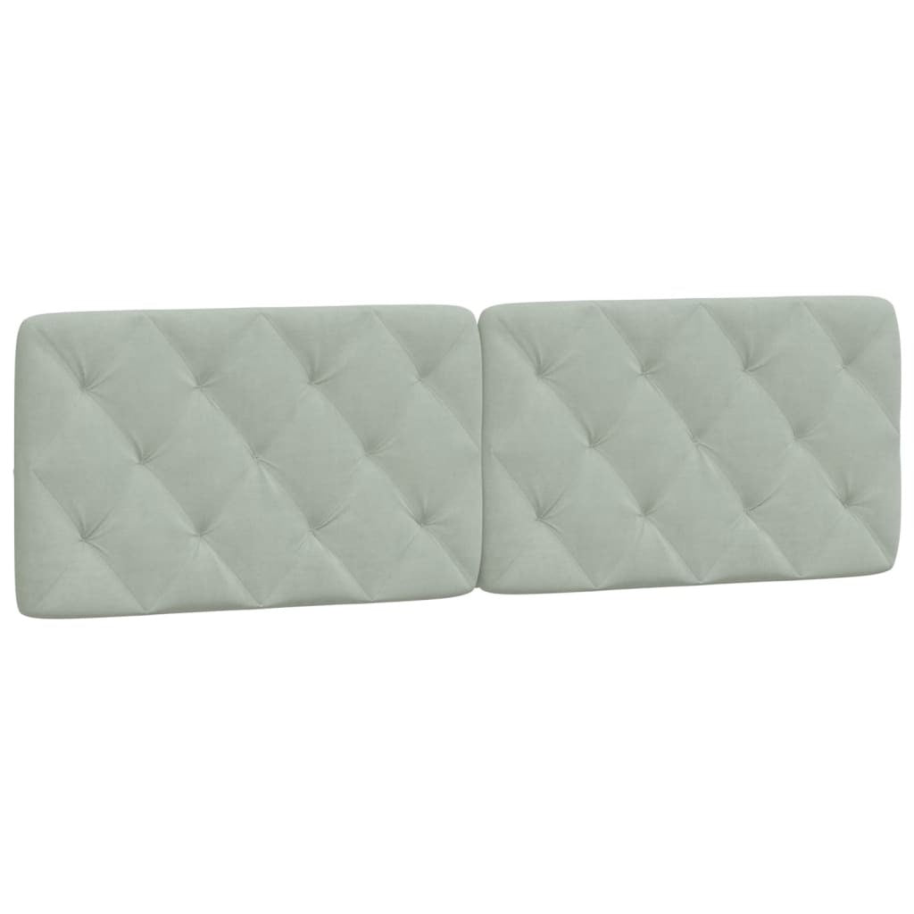 Headboard Cushion Light Gray 59.8" Velvet