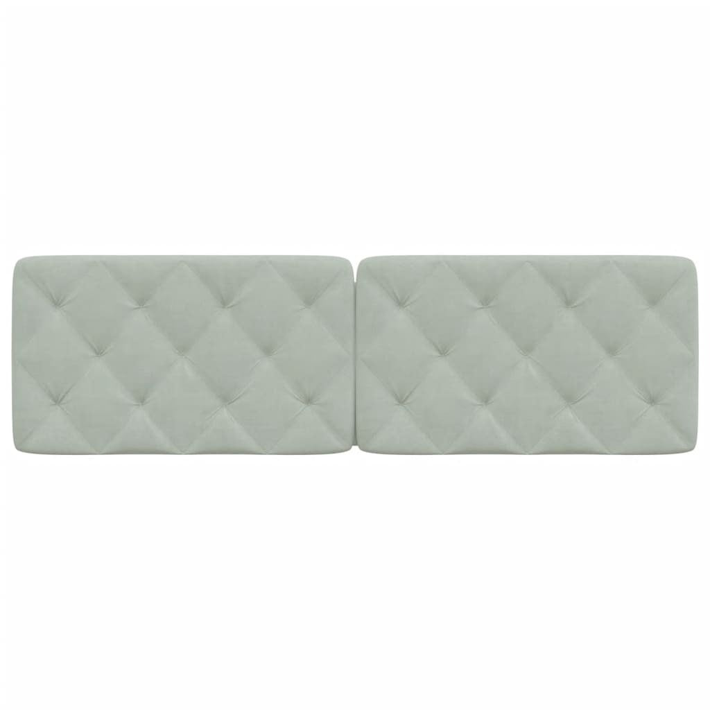 Headboard Cushion Light Gray 59.8" Velvet