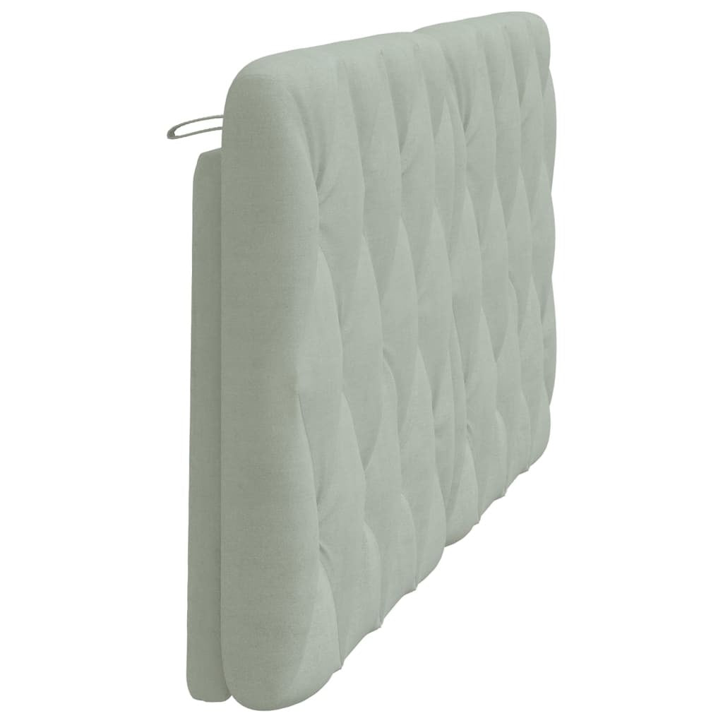 Headboard Cushion Light Gray 59.8" Velvet