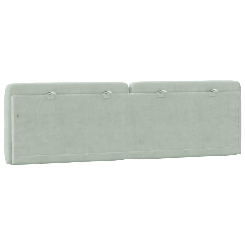 Headboard Cushion Light Gray 59.8" Velvet