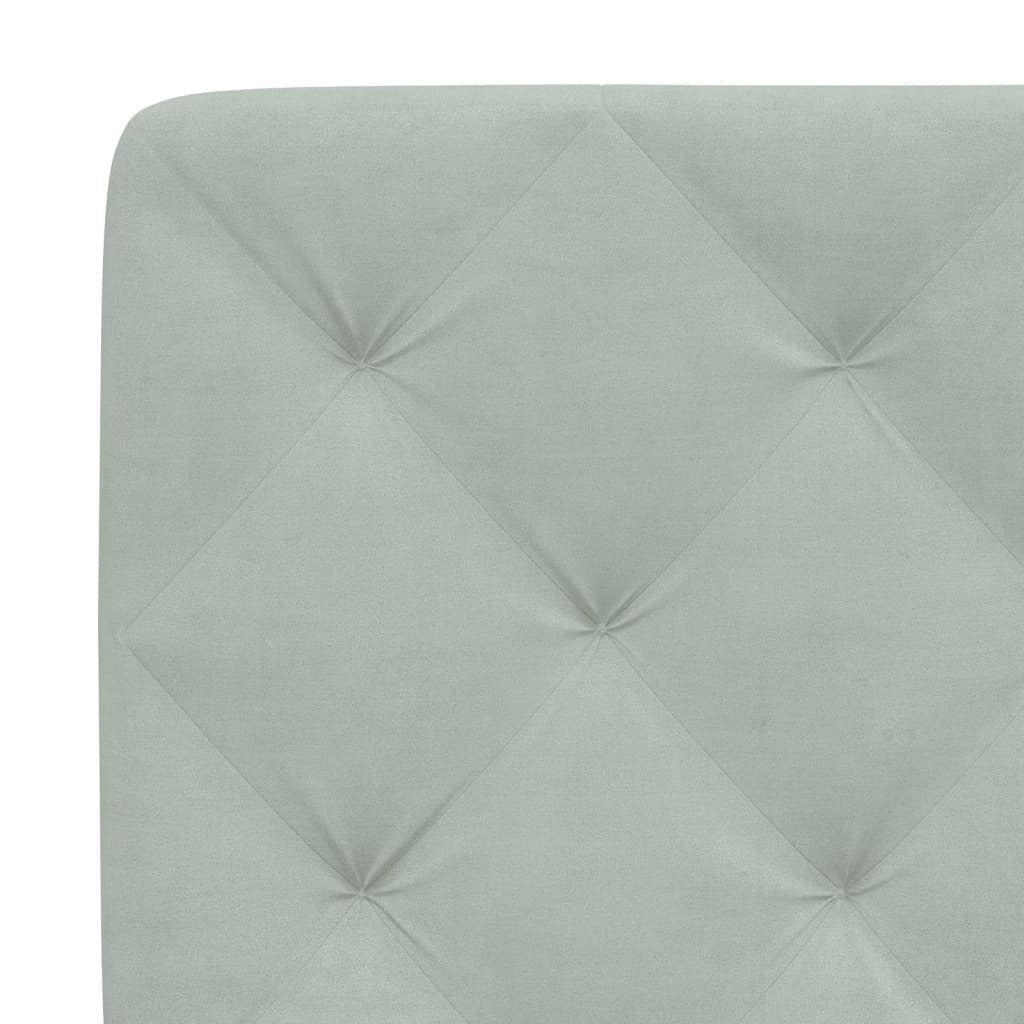 Headboard Cushion Light Gray 59.8" Velvet