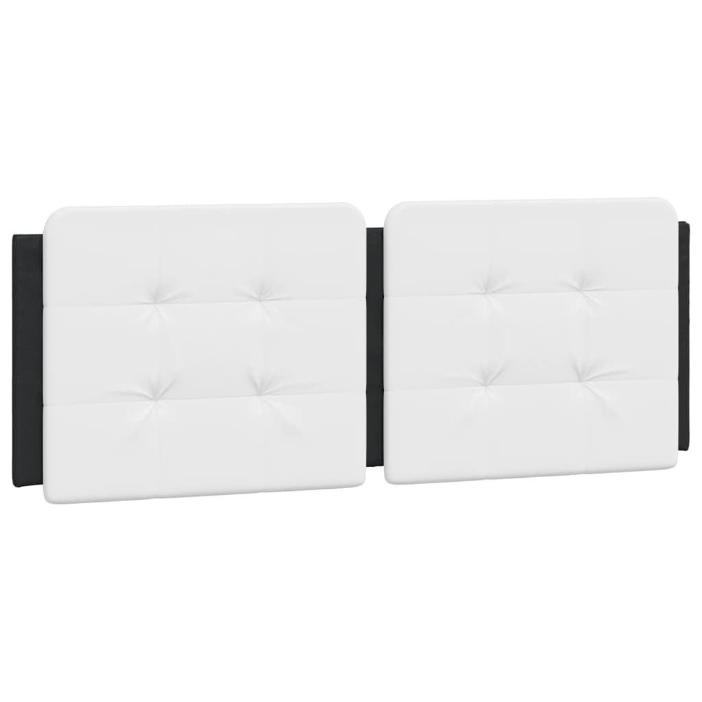 Headboard Cushion "Zadar" White and Black 53.9" Faux Leather