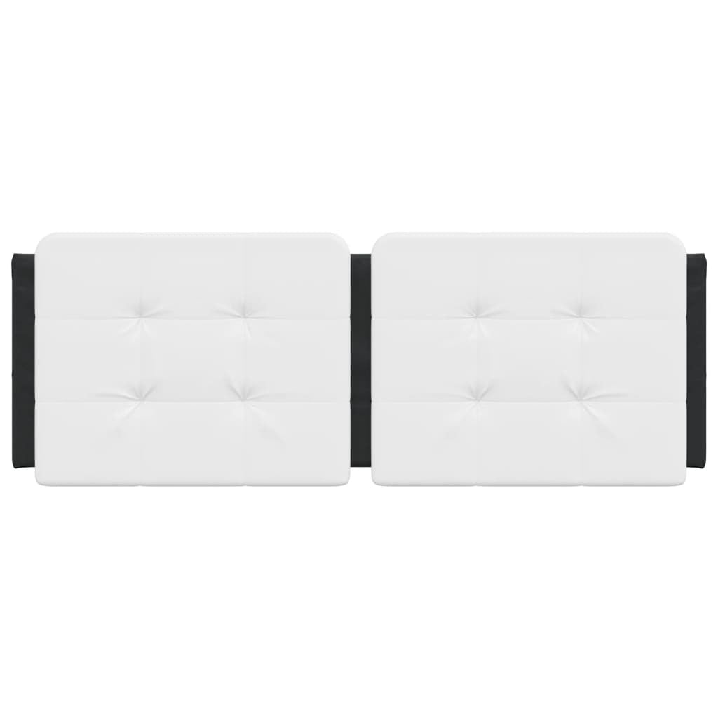 Headboard Cushion "Zadar" White and Black 53.9" Faux Leather