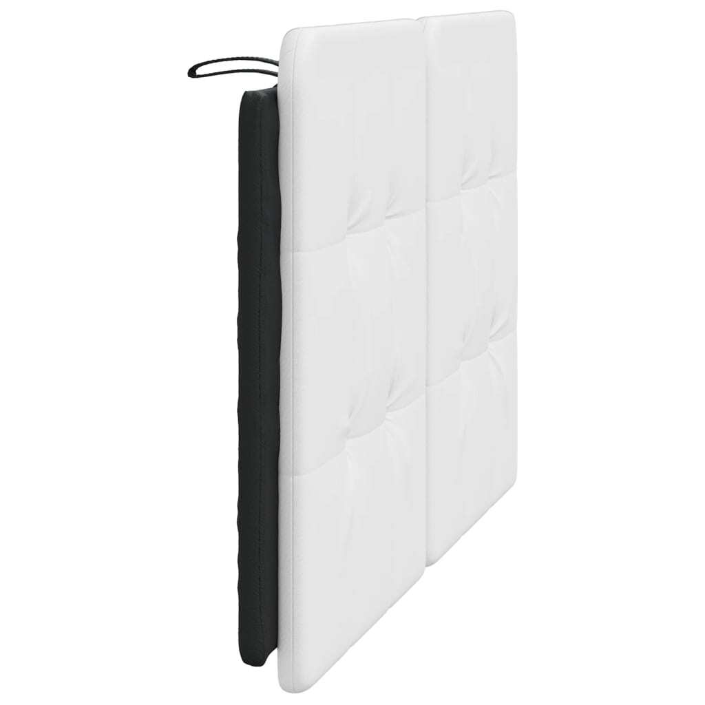 Headboard Cushion "Zadar" White and Black 53.9" Faux Leather