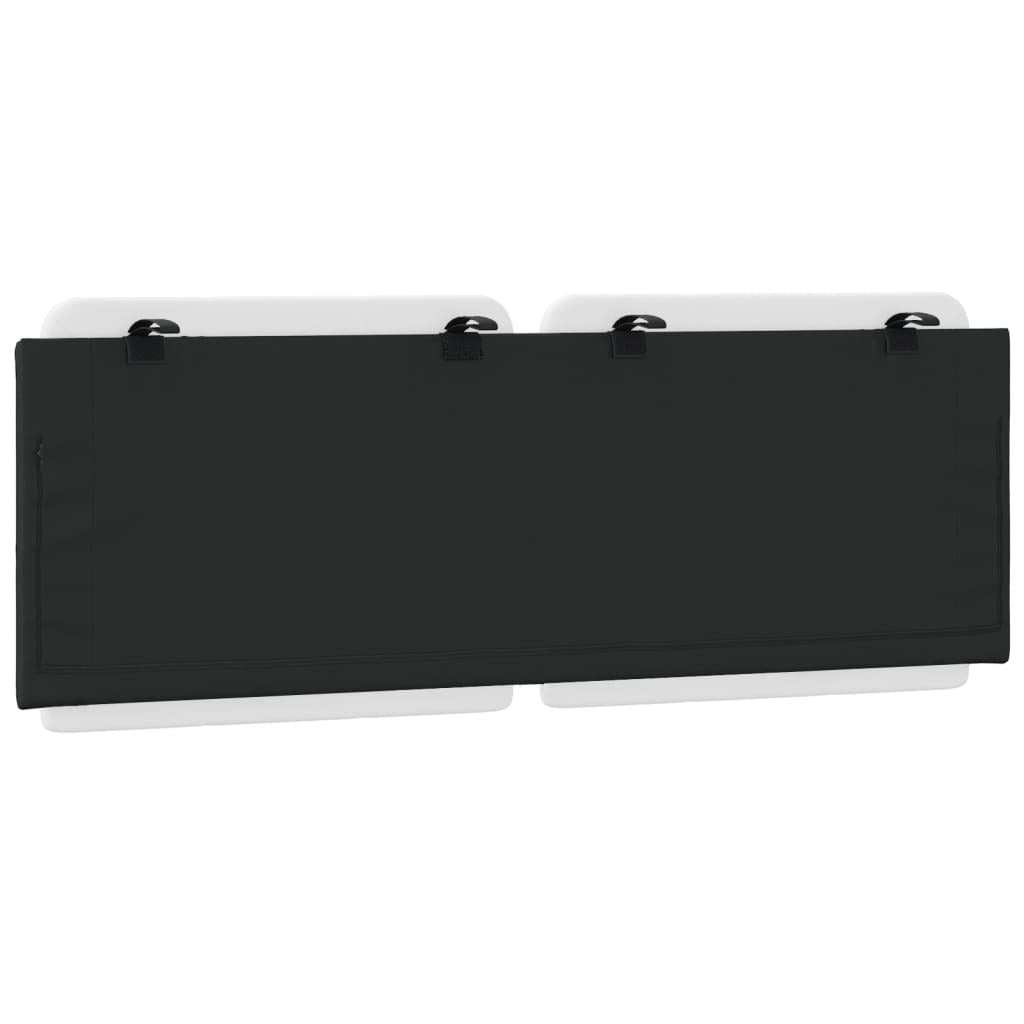 Headboard Cushion "Zadar" White and Black 53.9" Faux Leather