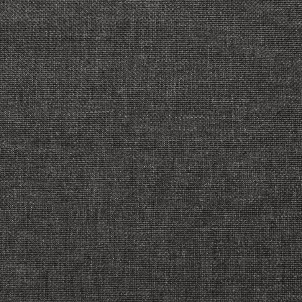 2-Seater Sofa Bed with Two Pillows Dark Gray Fabric