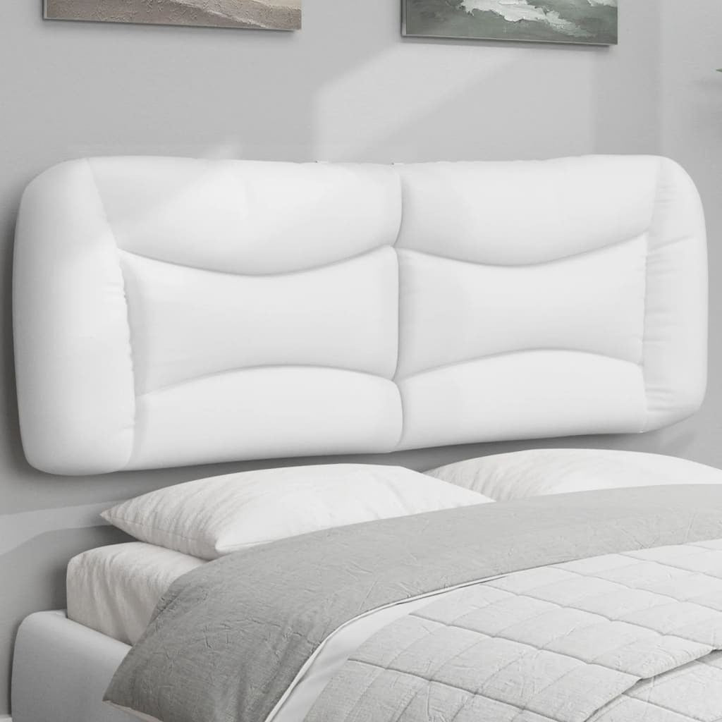 Headboard Cushion "Hvar" White 53.9" Faux Leather