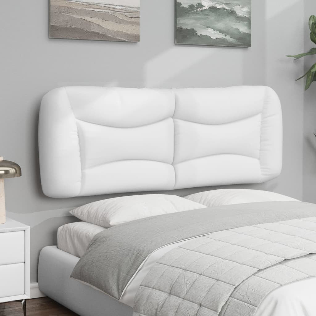 Headboard Cushion "Hvar" White 53.9" Faux Leather