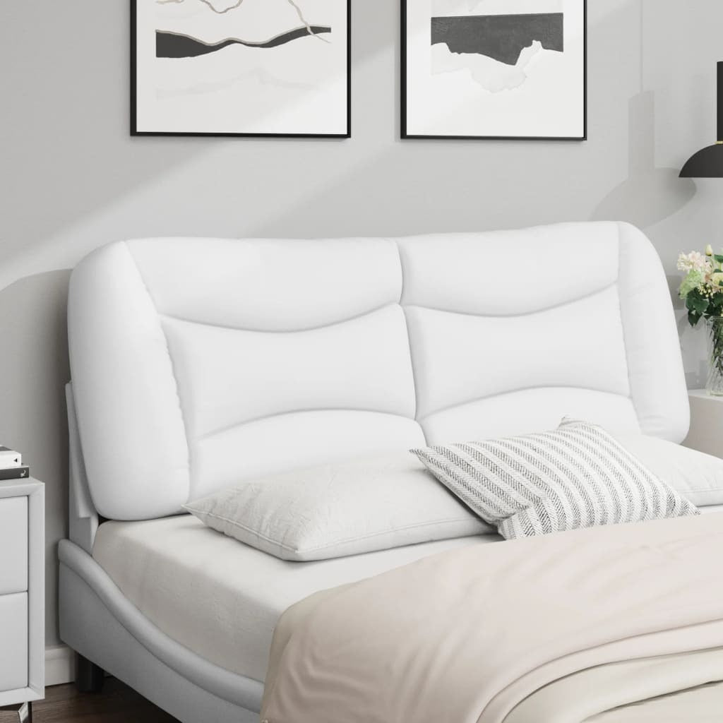 Headboard Cushion "Hvar" White 53.9" Faux Leather