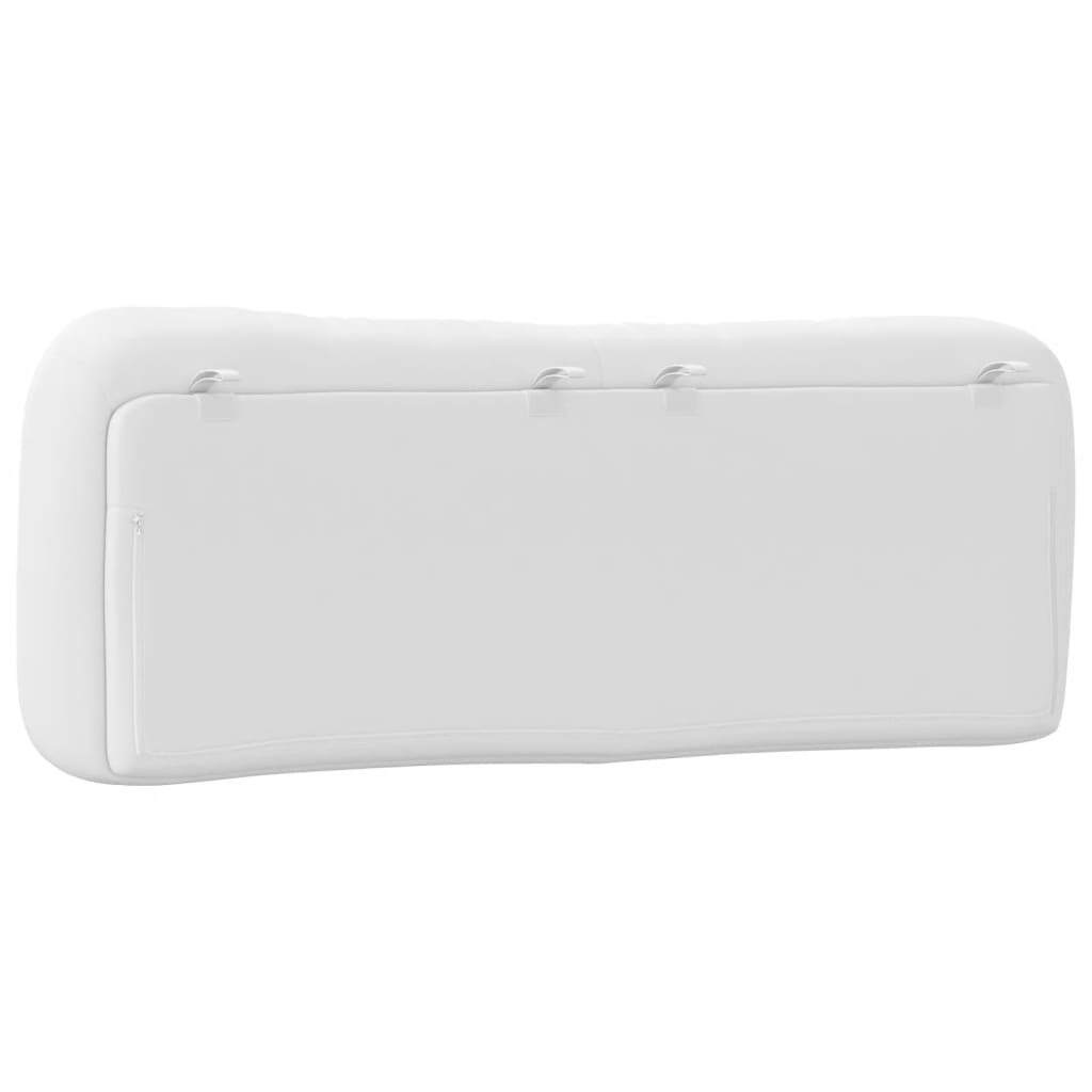 Headboard Cushion "Hvar" White 53.9" Faux Leather