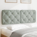 Headboard Cushion Light Gray 53.9" Velvet