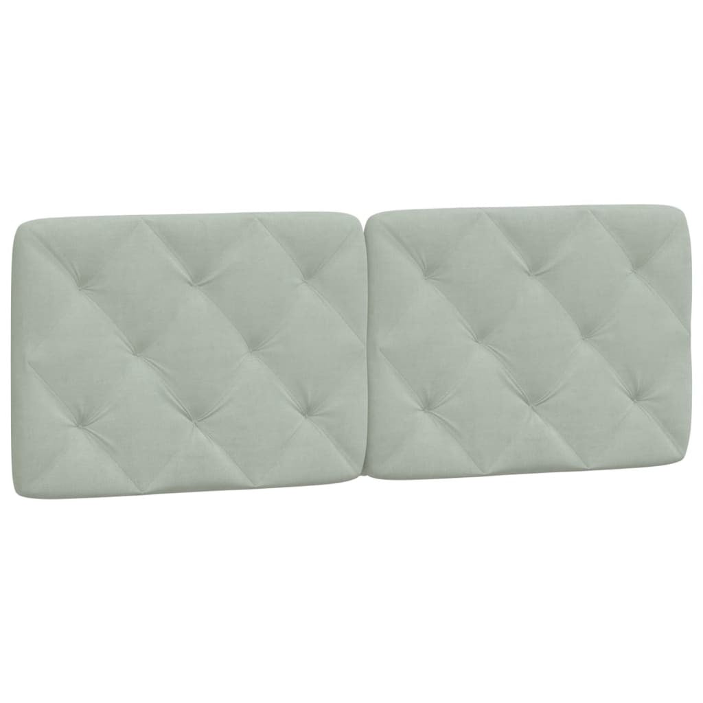 Headboard Cushion Light Gray 53.9" Velvet