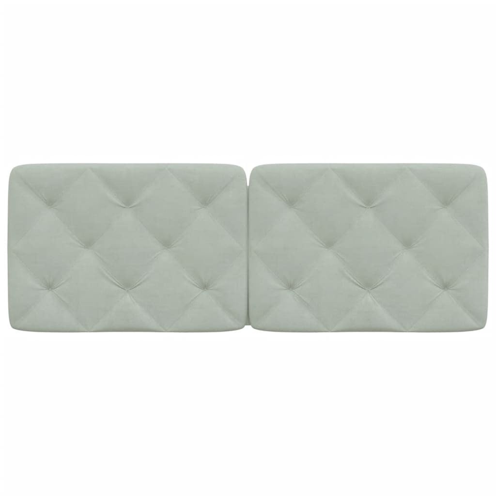 Headboard Cushion Light Gray 53.9" Velvet
