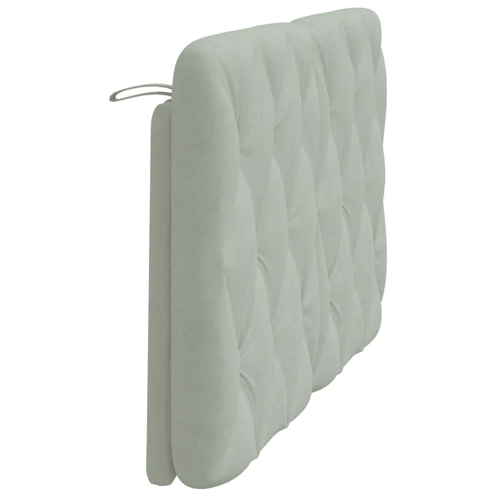 Headboard Cushion Light Gray 53.9" Velvet
