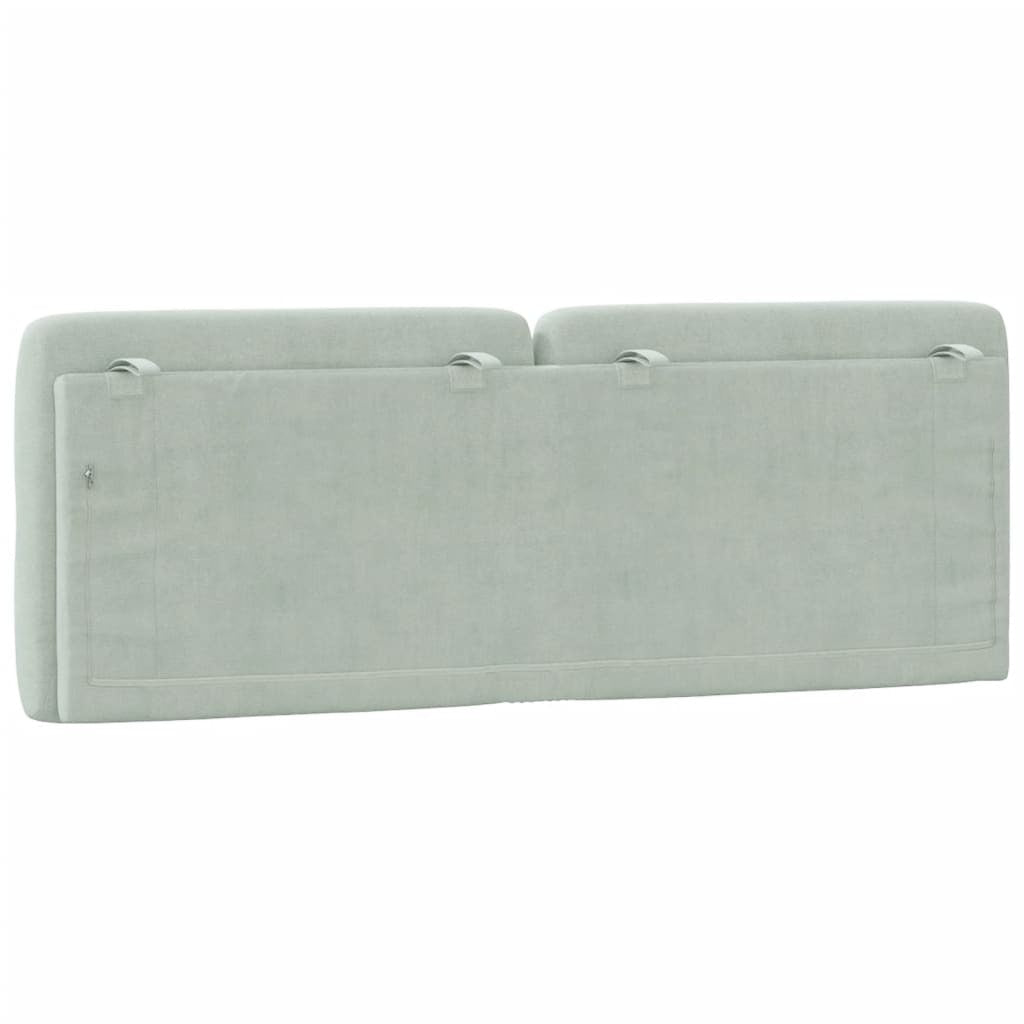 Headboard Cushion Light Gray 53.9" Velvet