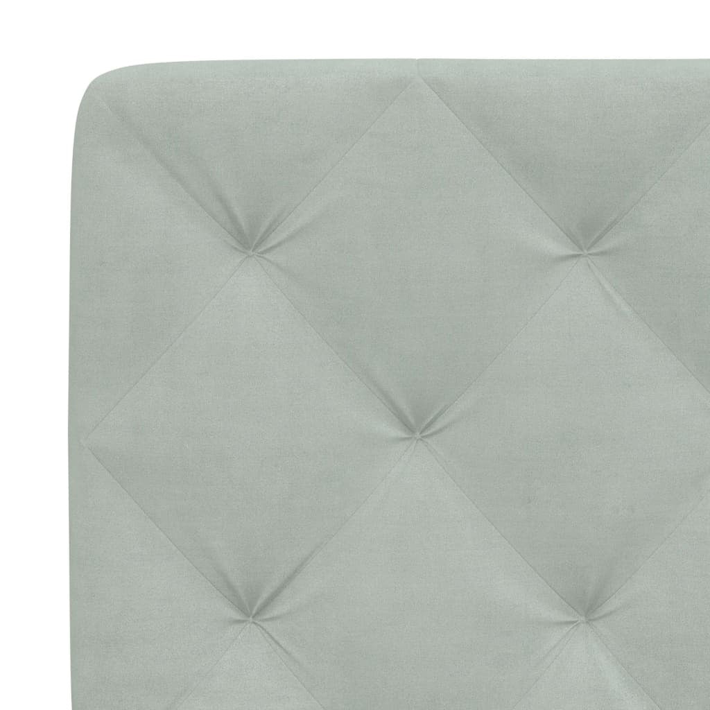 Headboard Cushion Light Gray 53.9" Velvet