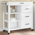 Kitchen Trolley MONZA 33.1"x15.7"x34.8" Solid Wood Pine