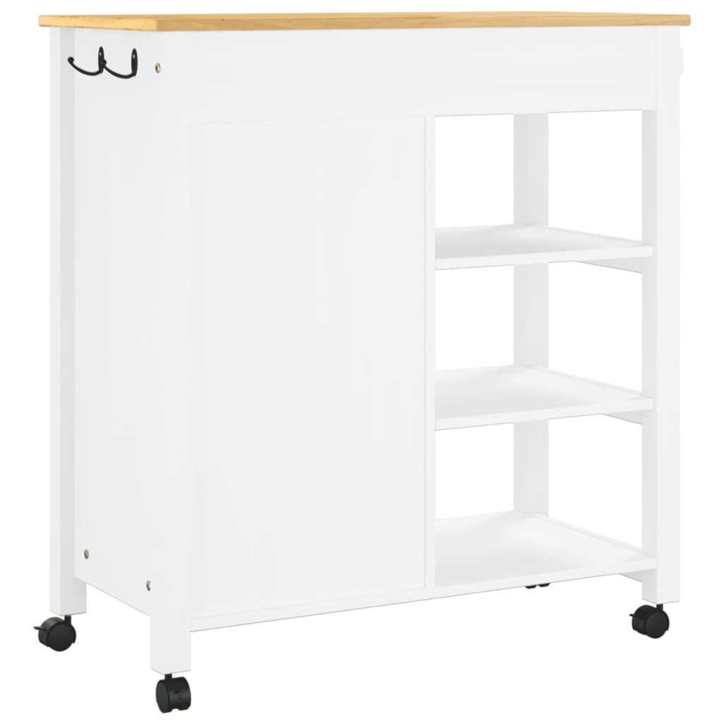 Kitchen Trolley MONZA 33.1"x15.7"x34.8" Solid Wood Pine