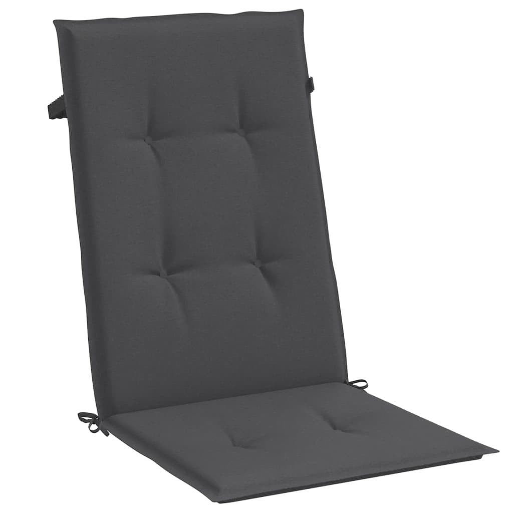 Highback Chair Cushions 6 pcs Melange Anthracite 47.2"x19.7"x1.6" Fabric
