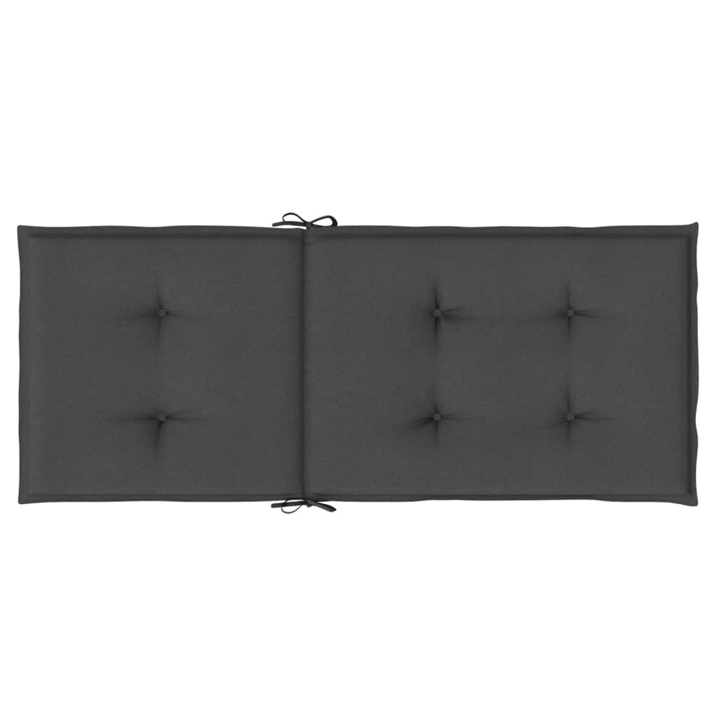 Highback Chair Cushions 6 pcs Melange Anthracite 47.2"x19.7"x1.6" Fabric