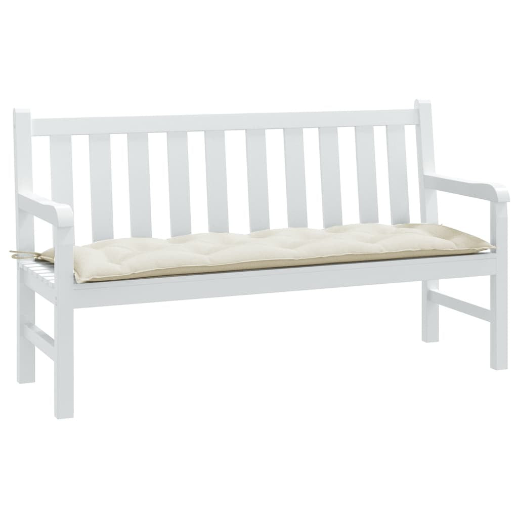 Garden Bench Cushion Melange Cream 59.1"x19.7"x2.8" Fabric