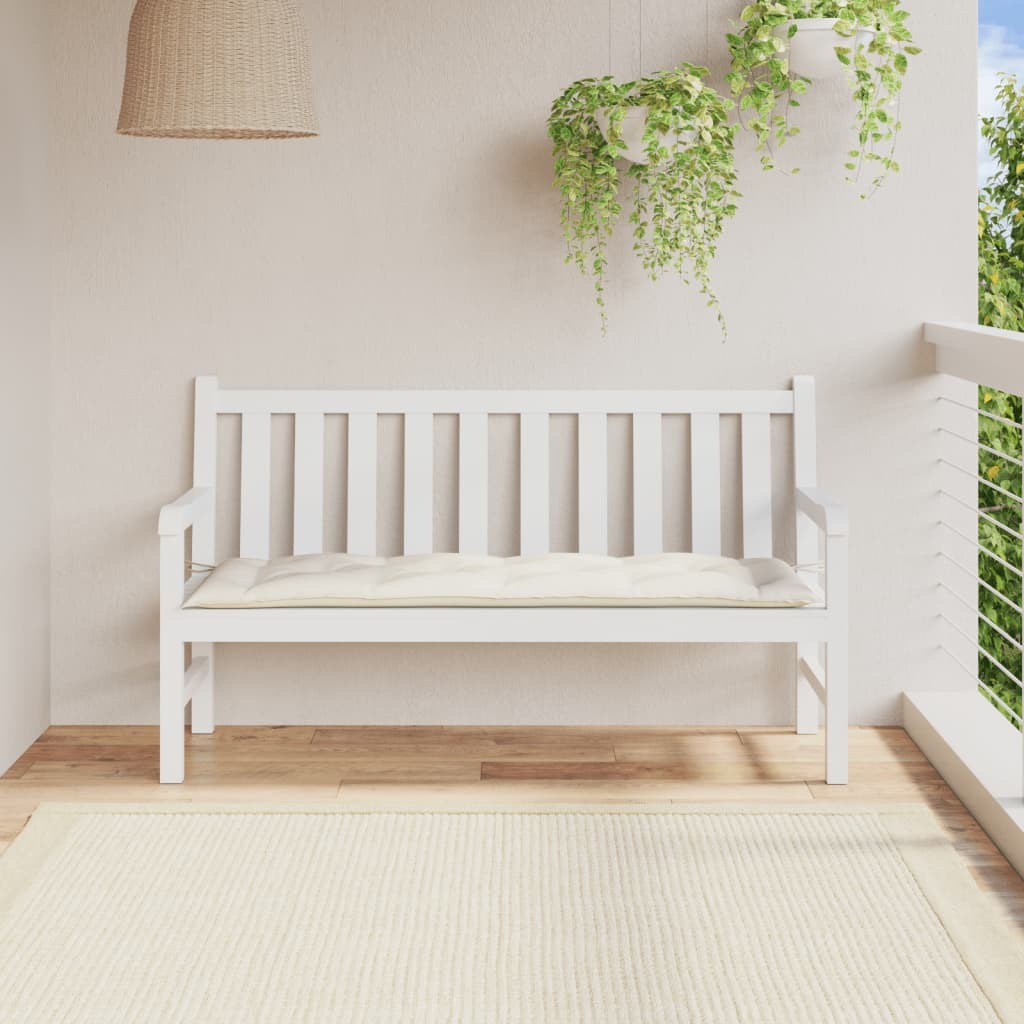 Garden Bench Cushion Melange Cream 59.1"x19.7"x2.8" Fabric