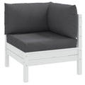 Pallet Cushions 3 pcs Melange Anthracite Fabric