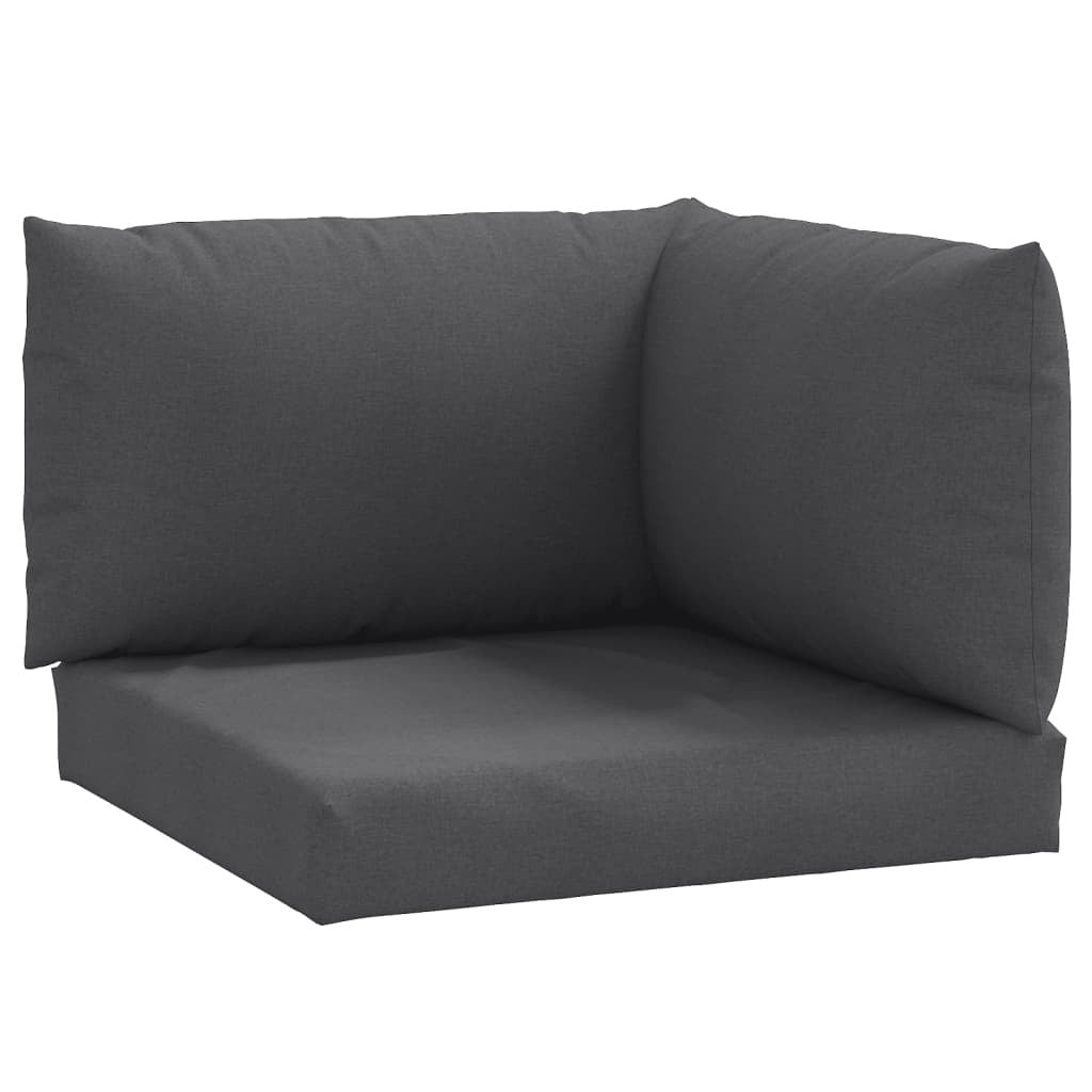 Pallet Cushions 3 pcs Melange Anthracite Fabric