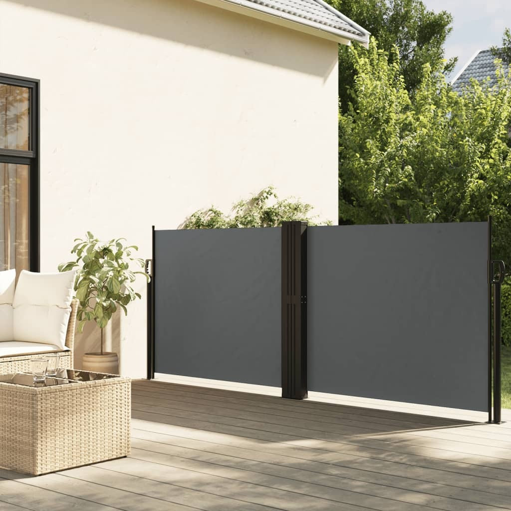 Retractable Side Awning Anthracite 55.1"x236.2