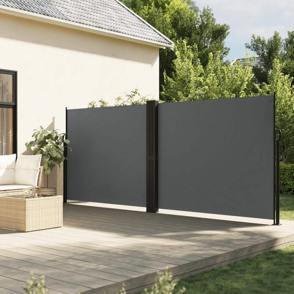 Retractable Side Awning Anthracite 70.9"x393.7