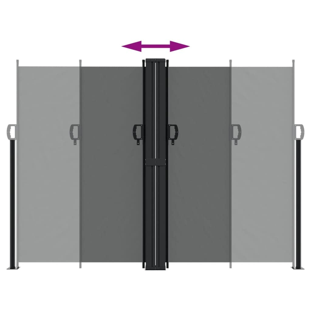 Retractable Side Awning Anthracite 70.9"x393.7