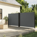 Retractable Side Awning Anthracite 63"x472.4