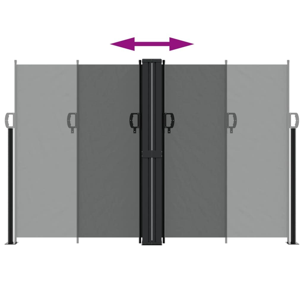 Retractable Side Awning Anthracite 63"x472.4