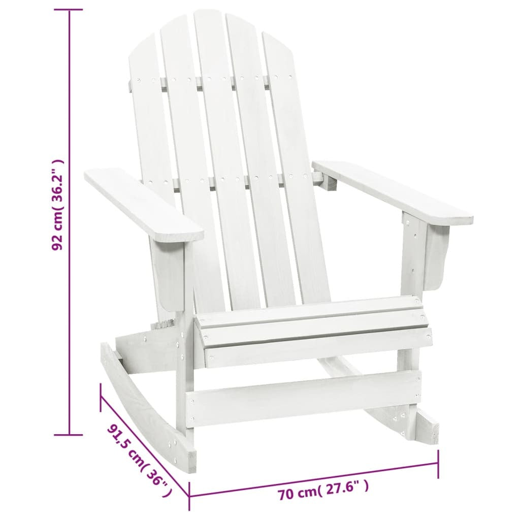 Patio Rocking Chair Wood White